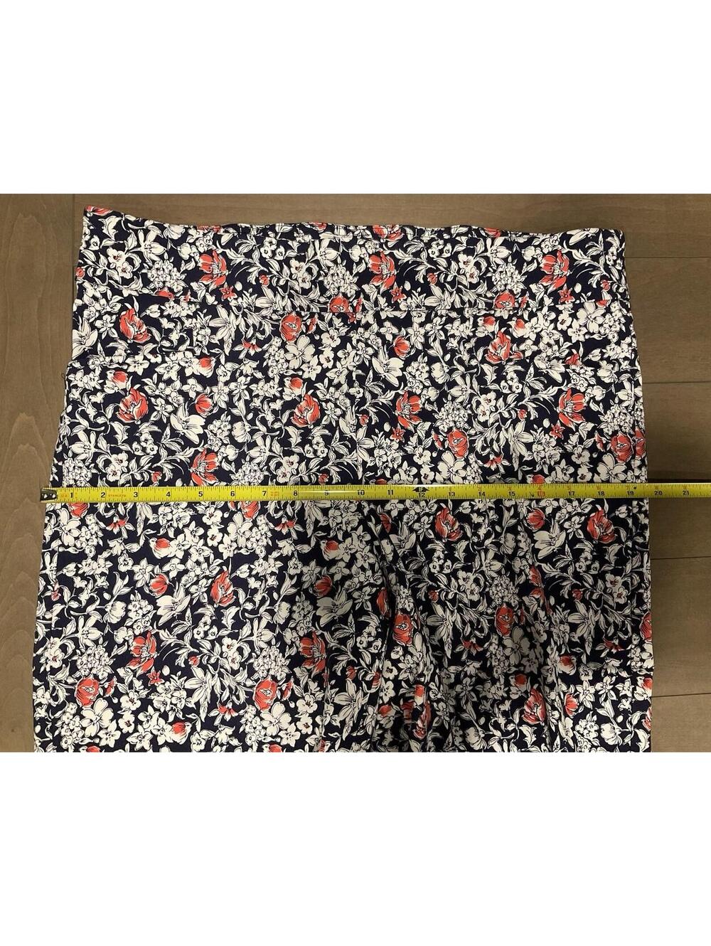 Coral Bay Womens Blue/floral Elastic Waist Stretchy Capri Pants Size 18 - Picture 6 of 9